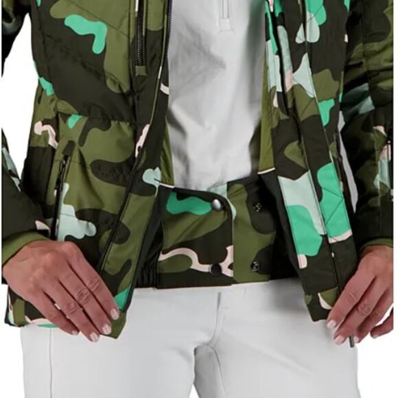 Obermeyer Devon Down Ski Snow Jacket Coat in Jasmit Camo - Picture 4 of 8